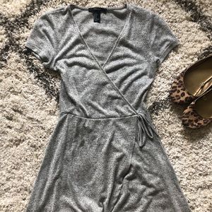 Sweet Grey Wrapped Dress